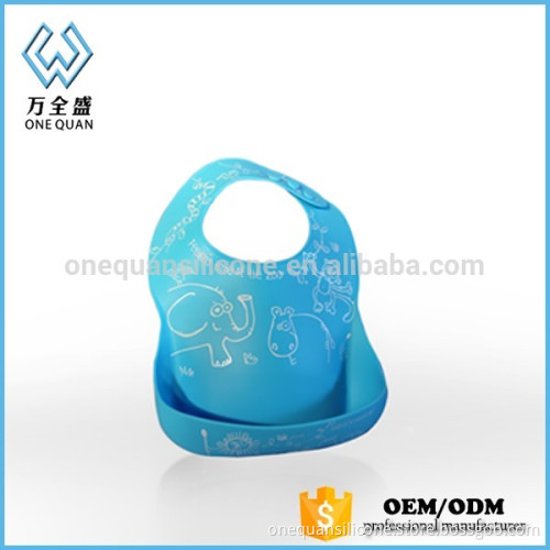 large food grade silicone infant eating bib